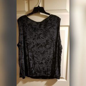Citiknits Black Sleeveless Blouse 2x NWT